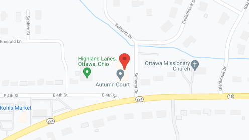 Map of the neighborhood around Autumn Court