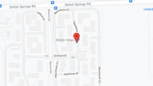 Map of the neighborhood around Shiloh Villas