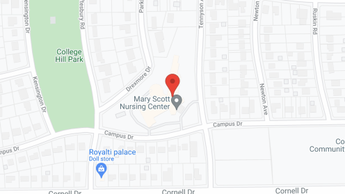 Map of the neighborhood around Mary Scott Nursing Ctr Inc