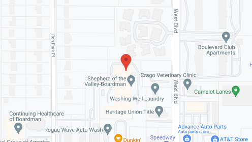 Map of the neighborhood around Shepherd of the Valley - Boardman