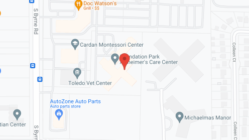 Map of the neighborhood around Foundation Park Care Center