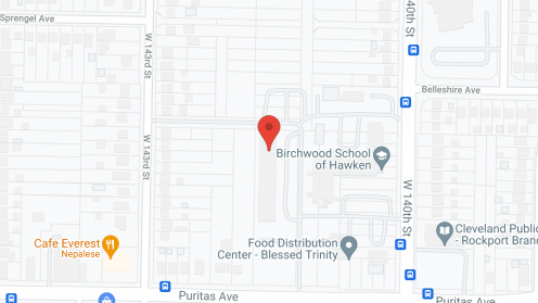 Map of the neighborhood around Ascension Village Apartments