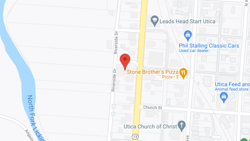 Map of the neighborhood around Utica Care Ctr
