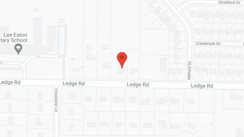 Map of the neighborhood around Kolbe House