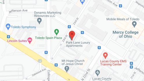 Map of the neighborhood around Park Lane