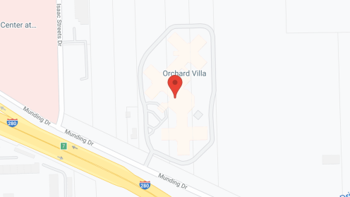 Map of the neighborhood around Orchard Villa