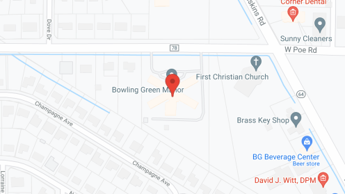 Map of the neighborhood around Bowling Green Manor