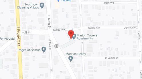 Map of the neighborhood around Marion Towers