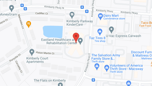 Map of the neighborhood around Eastland Care Ctr