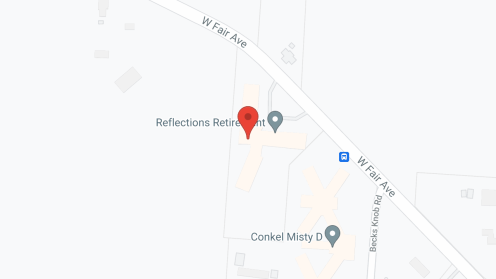 Map of the neighborhood around Reflections Retirement Community