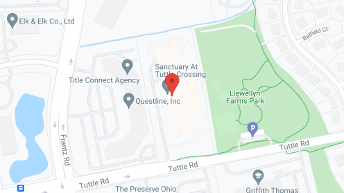 Map of the neighborhood around Sanctuary at Tuttle Crossing
