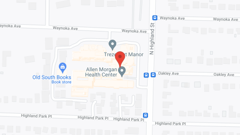 Map of the neighborhood around Trezevant Episcopal Home