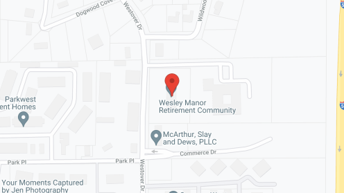 Map of the neighborhood around Wesley Manor