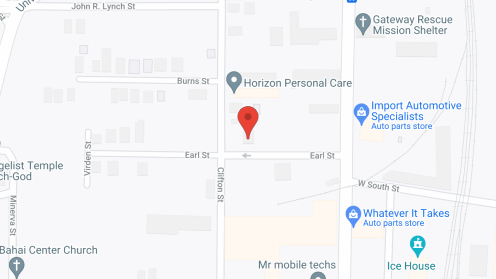 Map of the neighborhood around Ramsey's Personal Care Home