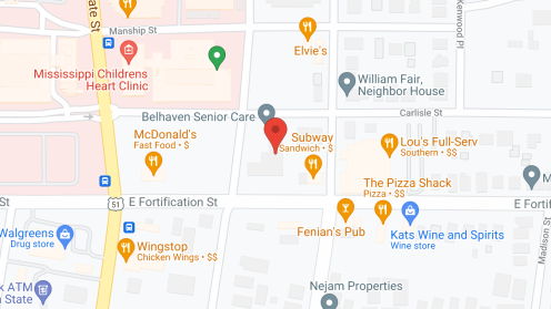 Map of the neighborhood around Belhaven Nursing Home