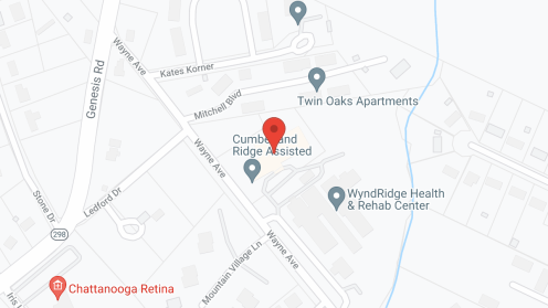 Map of the neighborhood around Cumberland Ridge