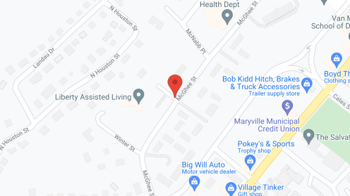 Map of the neighborhood around Liberty Assisted Living