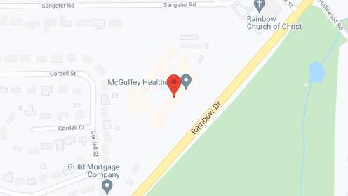 Map of the neighborhood around Mc Guffey Health Care Ctr