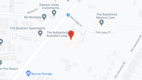 Map of the neighborhood around The Rutherford Assisted Living