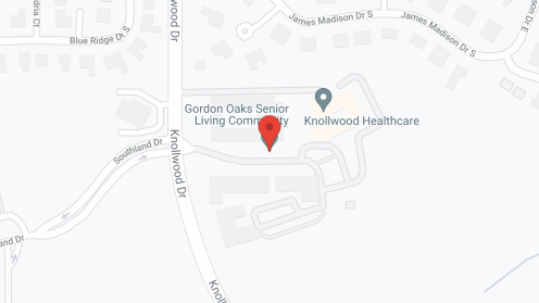 Map of the neighborhood around Gordon Oaks Senior Living