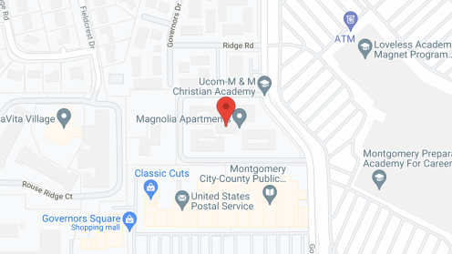 Map of the neighborhood around Canterbury Courts