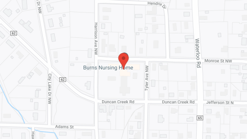 Map of the neighborhood around Burns Nursing Home