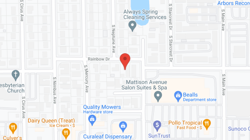 Map of the neighborhood around Rainbow Manor