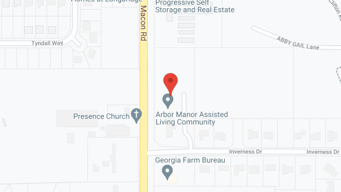 Map of the neighborhood around Arbor Manor Assisted Living Community