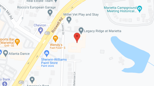 Map of the neighborhood around Legacy Ridge at Marietta