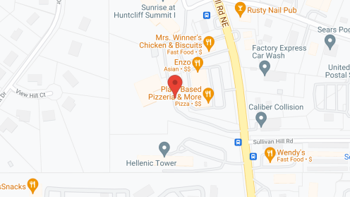 Map of the neighborhood around Sunrise of Huntcliff II
