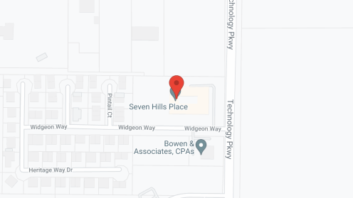 Map of the neighborhood around Seven Hills Square