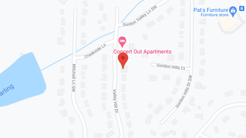 Map of the neighborhood around Hawthorne Terrace at Mableton