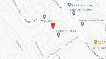 Pruitthealth Lilburn in google map