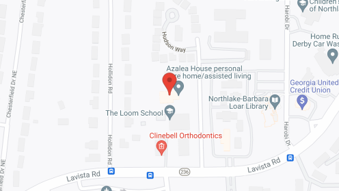 Map of the neighborhood around Azalea House
