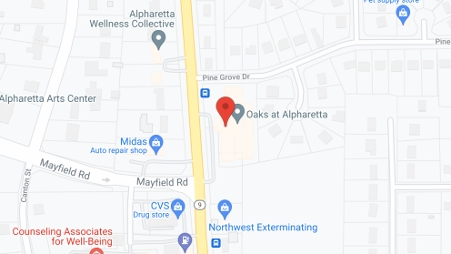 Map of the neighborhood around Oaks at Alpharetta