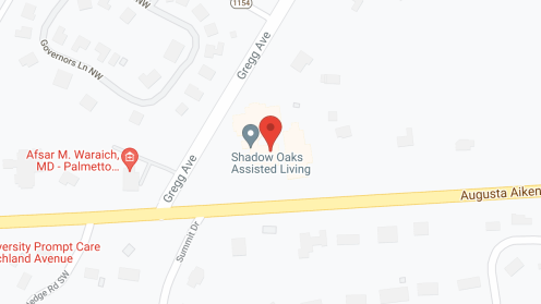 Map of the neighborhood around The Place at Shadow Oaks