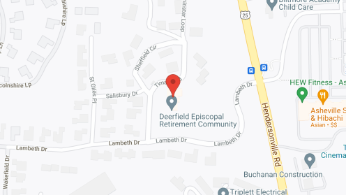 Map of the neighborhood around Deerfield Episcopal Retirement