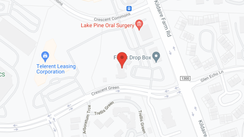 Map of the neighborhood around HeartFields at Cary