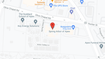 Spring Arbor of Apex in google map