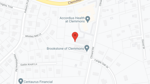 Map of the neighborhood around Brookstone of Clemmons