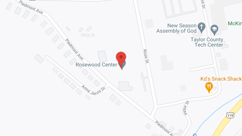 Map of the neighborhood around Rosewood Center