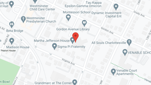 Map of the neighborhood around Martha Jefferson House
