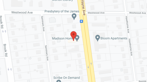 Map of the neighborhood around Madison House
