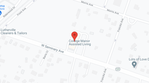 Map of the neighborhood around College Manor