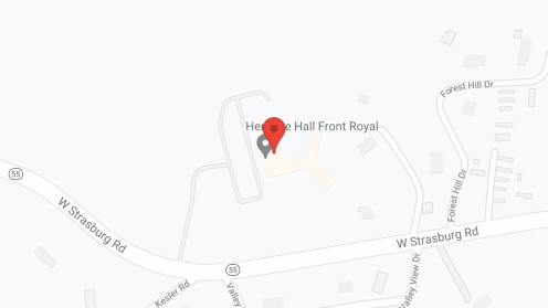 Map of the neighborhood around Heritage Hall - Front Royal