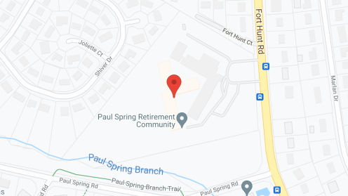 Map of the neighborhood around Paul Spring Community