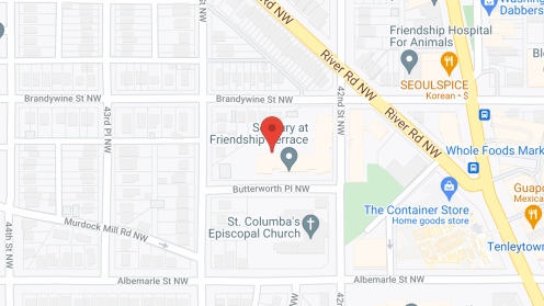 Map of the neighborhood around Seabury at Friendship Terrace