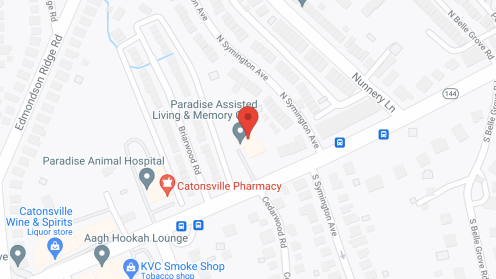 Map of the neighborhood around Paradise Assisted Living