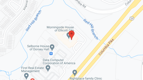 Map of the neighborhood around Morningside House of Ellicott City