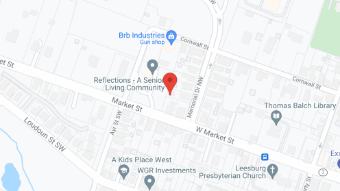 Map of the neighborhood around Reflections A Senior Living Community